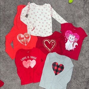 Bundle of Valentine’s Day 4T Tops